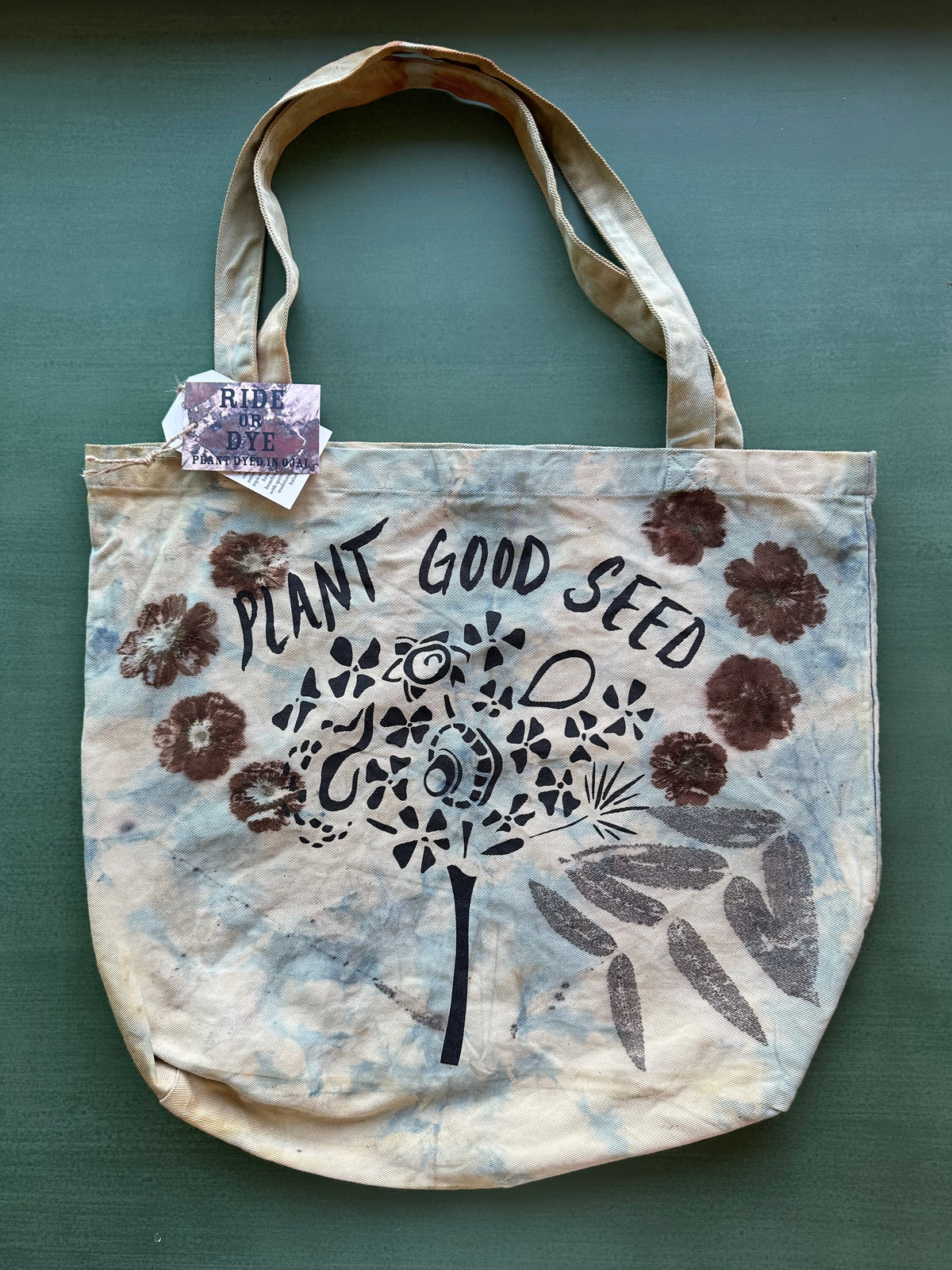 Plant Good Seed x Ride Or Dye Ojai Eco Printed Tote Bag