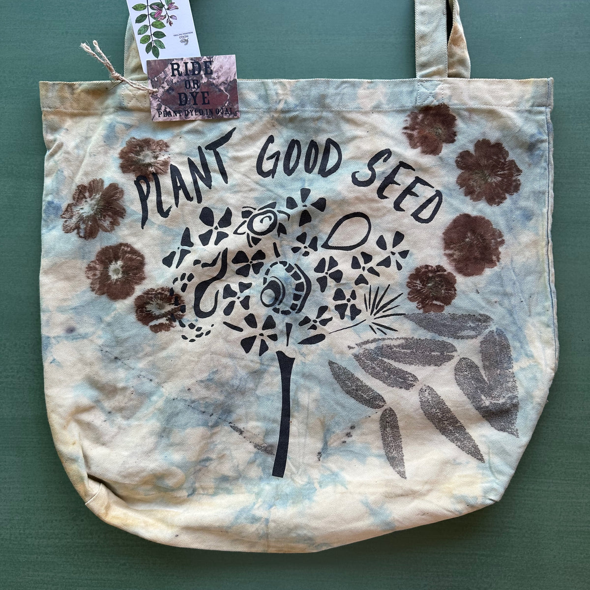 Plant Good Seed x Ride Or Dye Ojai Eco Printed Tote Bag