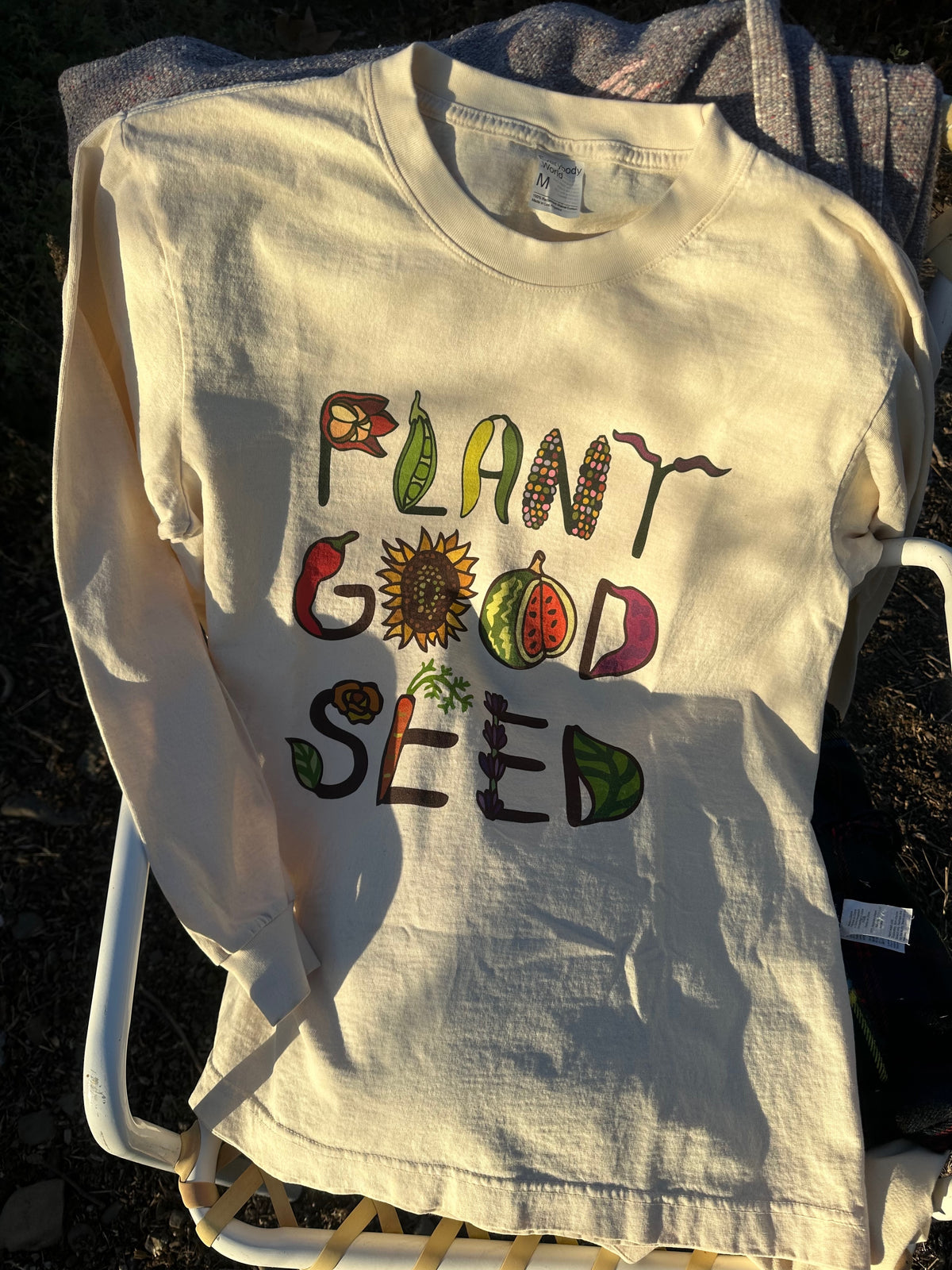 Plant Good Seed Lettering Long Sleeve Logo Shirt