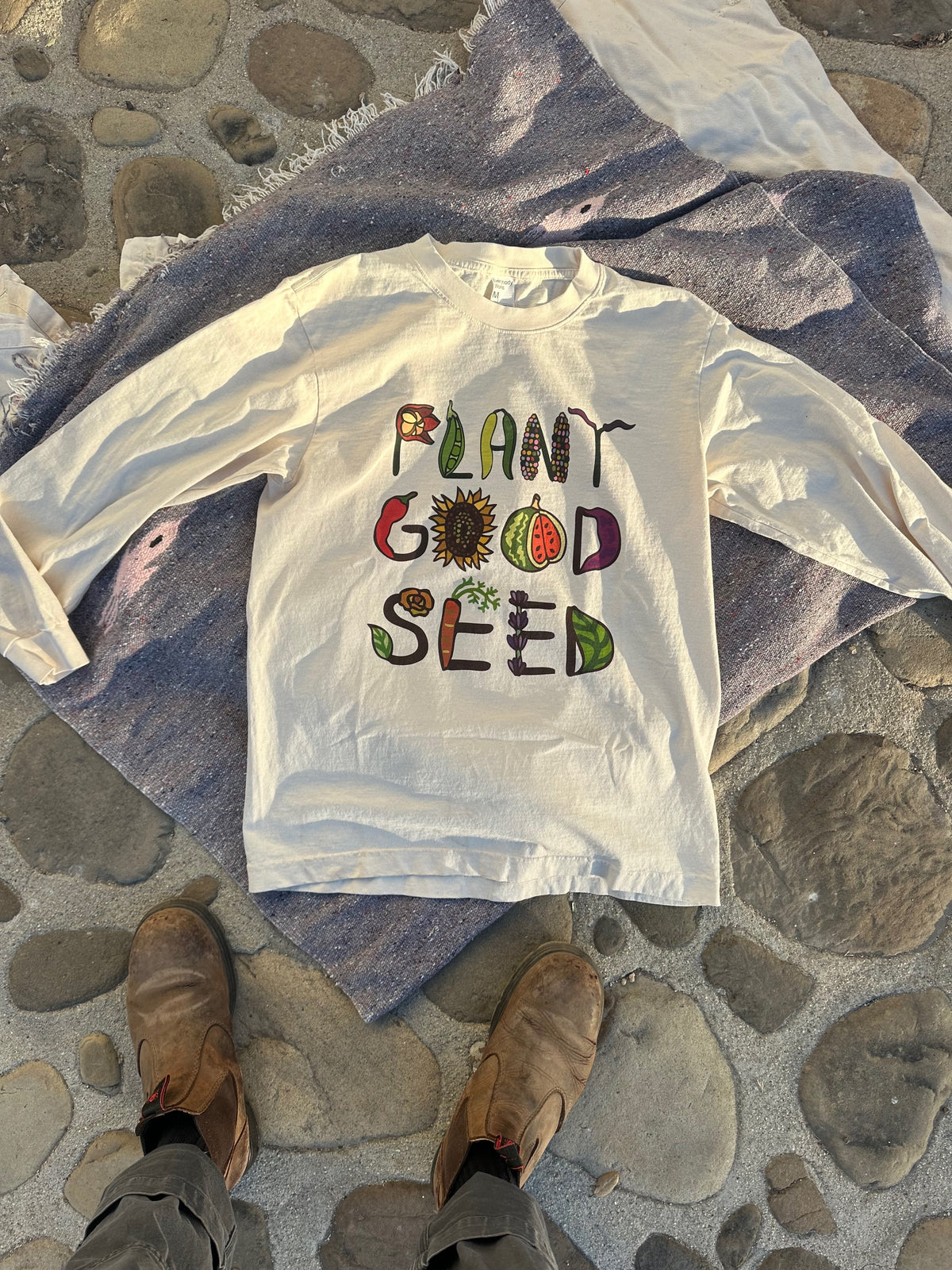 Plant Good Seed Lettering Long Sleeve Logo Shirt